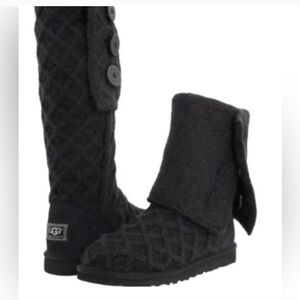 UGG Black Lattice Cardy boots